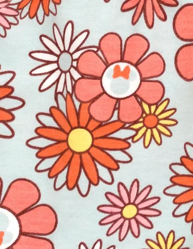 Vista 3 de Disney Conjunto de camiseta floral junior y pantalones cortos de rizo francés para recién nacidos a niños grandes (6-9 meses - 14-16)
