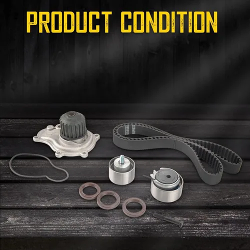 Vista 3 de KAC Kit de correa de distribución del motor con tensor de juntas de bomba de agua compatible con PT Cruiser 03-10, Sebring/Stratus 03-06, Caravan