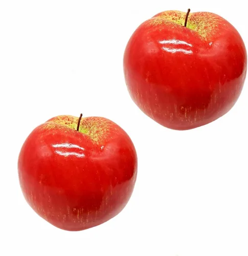 Vista 3 de Frutas artificiales, 6 manzanas decorativas de frutas, manzanas rojas artificiales, manzanas rojas artificiales para cocina, frutas falsas