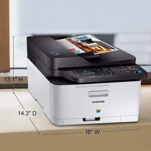 Vista 3 de Samsung Xpress SL-C480FW/XAA impresora láser a color inalámbrica multifunción