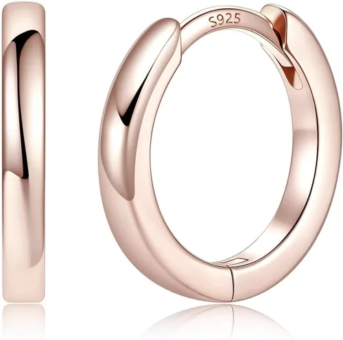 Vista 26 de Aretes de aro chapados en oro de 14 quilates para mujer, aretes de Dorado