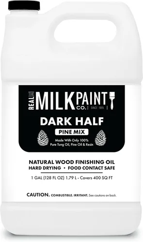 Vista 9 de Real Milk Paint Medio oscuro, aceite de tung oscuro y aceite de cáscara de naranja para acabado de madera, tablas de cortar, bloques de carnicería