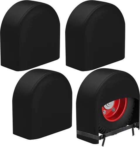 Vista 7 de K-Musculo - Juego de 2 fundas para neumáticos de RV, cubiertas impermeables para ruedas de RV, remolque de viaje, cámper, camión, SUV