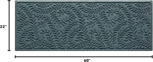 Vista 2 de Alfombra de la colección Boxwood de Bungalow Flooring, Bluestone Heavy Duty Outdoor Doormats, Non-Slip Rubber Backing, Dirt & Moisture Trapper