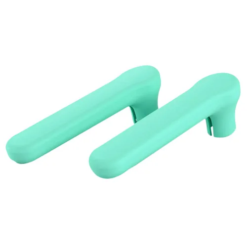 Vista 10 de Juego de 2 cubiertas de silicona para manija de puerta, protector brillante para manija de puerta, fundas anticolisión (negro)