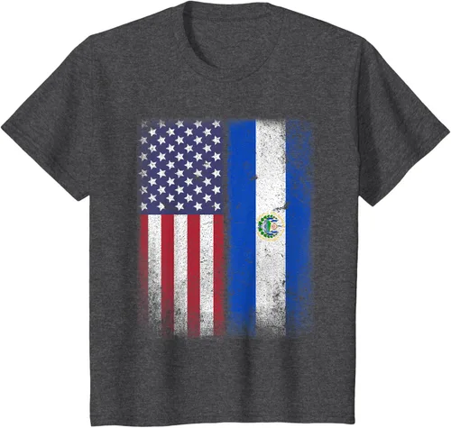 Vista 11 de Salvadoran American Flag El Salvador Salvadorean Salvadorian T-Shirt for Women Kids Men