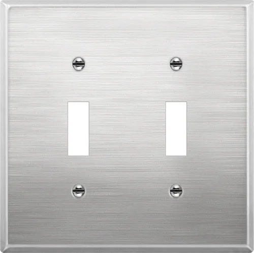 Vista 42 de LIDER Placa de Pared de Metal para Interruptor de Luz de Palanca, Cubierta de Interruptor de Acero Inoxidable, Resistente a la Corrosión