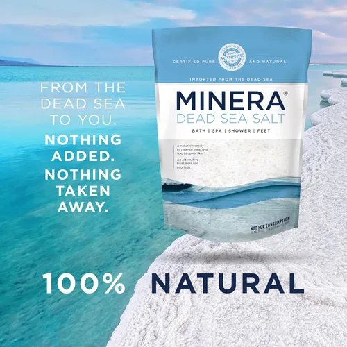Vista 6 de Minera Sal del Mar Muerto de grano grueso para baño y remojo, 19 libras, de disolución rápida, 100% pura y natural, sin perfume, nutritiva