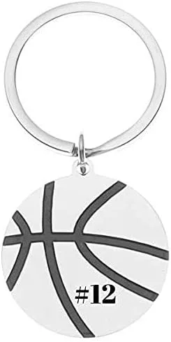 Vista 8 de Infinity Collection - Llavero de baloncesto grabado personalizado, regalo personalizado, joyería, jugador, equipo y entrenadores