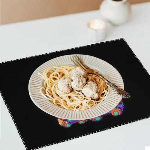Vista 6 de LGBT Proud Bear Placemats Set of 6 Resistant Table Mats Washable Place Mats for Dinner Party Table Decoration