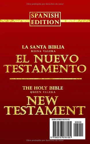 Vista 2 de La Santa Biblia Cristiana El Nuevo Testamento (NT) El Nuevo Testamento letra grande En Español es la segunda parte de la Biblia del cristianismo