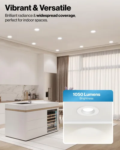 Vista 2 de Sunco 96 paquete de luces LED empotradas de 6 pulgadas, luces de techo de conversión para luces de techo, borde deflector, 1050 lm, 13 W 5000K luz