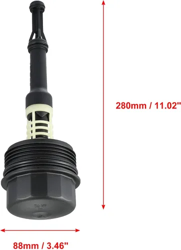 Vista 4 de Tapa de carcasa de filtro de aceite A6511800138 Reemplazo para Mercedes Benz OM651 Vito Sprinter W166 W204 W212 C207 R172 6511800138 651 180 01 38