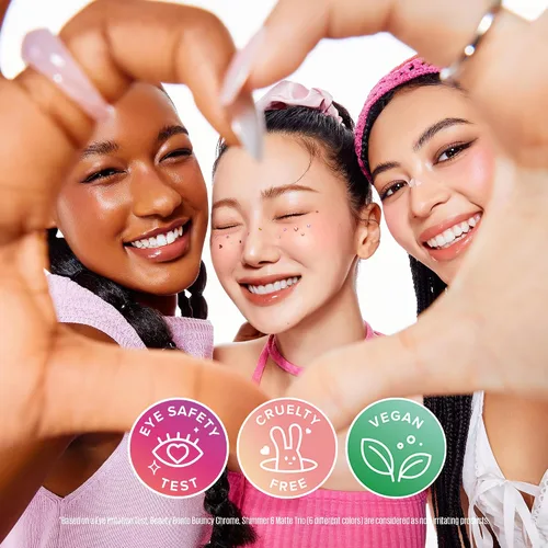 Vista 4 de Kaja Beauty Bento Collection - Trío de sombras de ojos elásticas Tonos rosa ciruela, tamaño de viaje, 01 Rosewater, premio Allure Best of Beauty