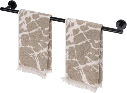 Vista 10 de HITSLAM Toallero negro mate de 19.8 pulgadas para baño, toallero de baño de acero inoxidable SUS304 montado en la pared, moderno soporte de toalla