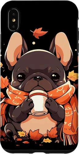 Vista 11 de French Bulldog Fall Autumn Pumpkin Spice Latte Frenchie Dog Case for iPhone 17