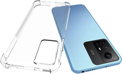 Vista 3 de USTIYA Funda para Redmi Note 12s Clear TPU Cuatro Esquinas Cubierta Protectora Transparente Suave