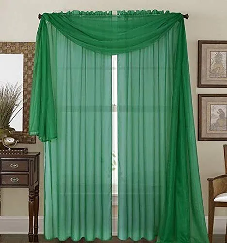 Vista 15 de Sapphire Home Cortinas traslúcidas negras de 63 pulgadas de largo, juego de 2 paneles de cortinas traslúcidas, filtrantes de luz, cortinas Negro
