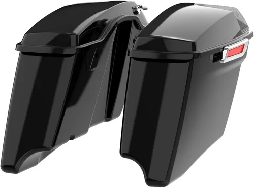 Vista 5 de SLMOTO Bolsas de sillín rígidas extendidas negras vívidas para Harley 2014-2020 Touring Road King FLHR Electra Road Street Glide FLHT FLHX Ultra