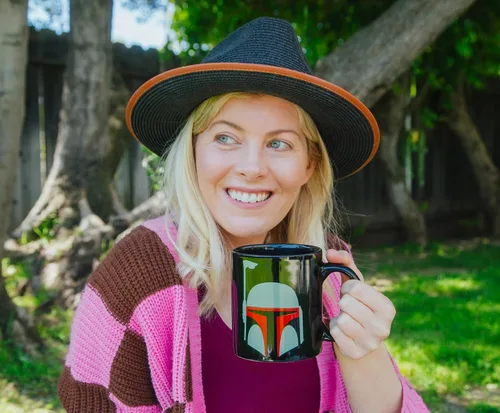 Vista 6 de Silver Buffalo Star Wars Boba Fett Helmet - Taza de café de cerámica, 20 onzas