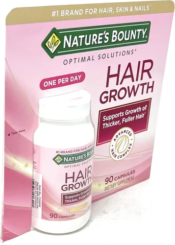 Vista 2 de Suplemento para el crecimiento del cabello Nature's Bounty, 1 por día, clínicamente demostrado para apoyar un cabello más grueso y abundante