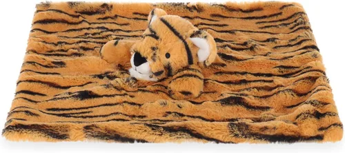 Vista 6 de Apricot Lamb Manta de seguridad de tigre para bebés, suave Loveys para bebé de 14 pulgadas