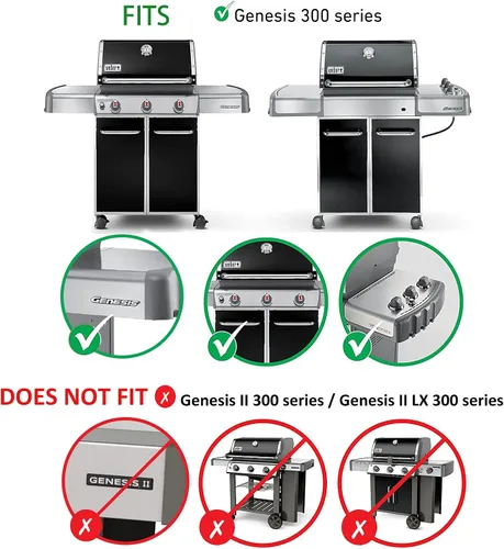 Vista 5 de Rejillas de cocina de 19.5 pulgadas para Weber Genesis 300 Series, Genesis E310 E320 E330 S310 S320 S330, piezas de repuesto de rejilla de parrilla