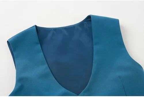Vista 5 de Conjunto de caballero de 4 piezas para bebé niño con camisa blanca, corbatín, chaleco y pantalón