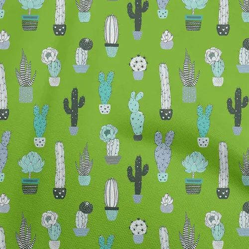 Vista 14 de oneOone Cotton Flex Black Fabric Cactus Quilting Supplies Print Sewing Fabric by The Yard 40 Inch Wide-9C