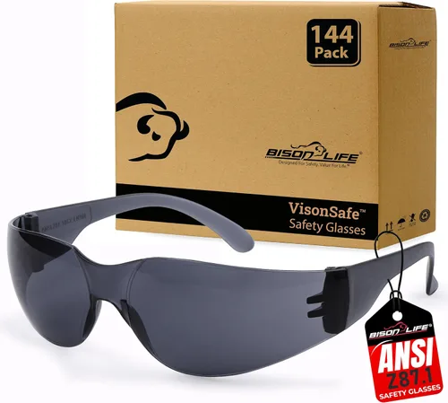 Vista 11 de Lentes de seguridad con protección envolvente resistente a arañazos, lente de policarbonato resistente a impactos ANSI Z87.1 Scratch & Impact