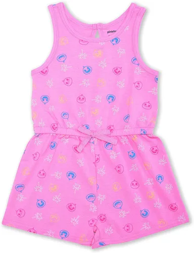 Vista 4 de Nickelodeon Baby Shark Girl's 2 Pack Romper Shorts for Infant and Toddler PinkGrey