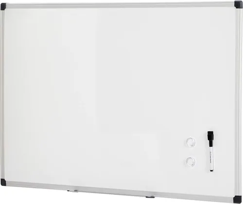 Vista 8 de Amazon Basics Pizarra magnética de borrado en seco, 35 pulgadas de ancho x 23 pulgadas de alto, marco de madera negro Negro/Blanco