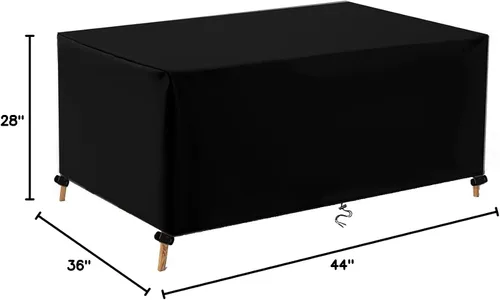 Vista 8 de Fundas para muebles de patio, fundas de mesa para exteriores, impermeables, rectangulares, 600D, fundas para muebles de exterior, a prueba
