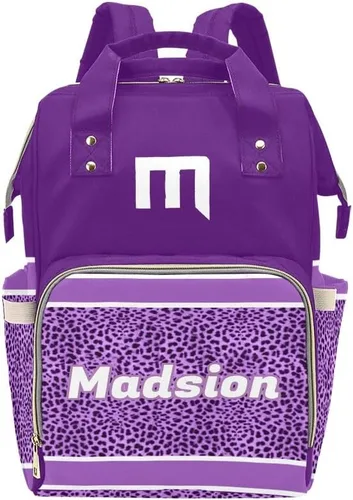 Vista 20 de Mochila de pañales personalizada, regalo con nombre, letras para bebé, color gris, rosa, bolsa de viaje versátil: gran capacidad y múltiples