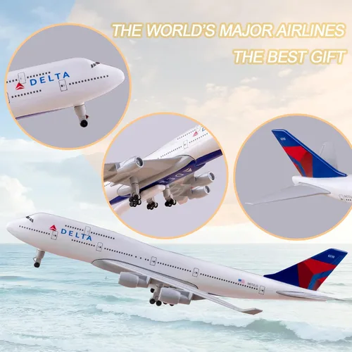 Vista 4 de Modelo Avión 1:300 Modelo American Plane Delta B747