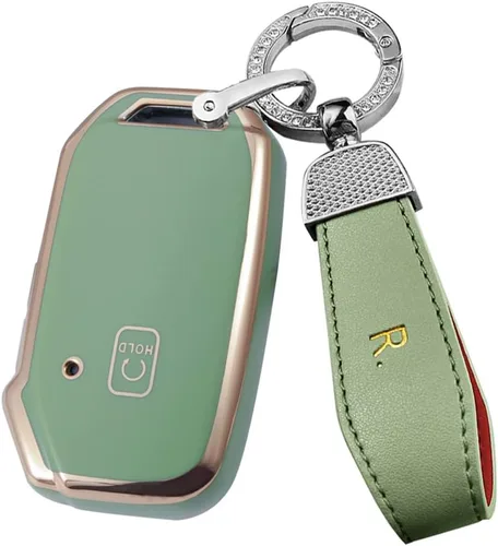 Vista 13 de ontto Llavero de 5 botones para llavero Kia Smart Remote con llavero para Sportage Stinger Cerato Ceed Forte TPU Key Bag Beige
