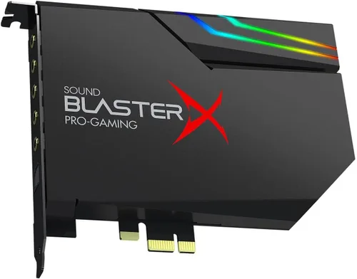 Vista 4 de [Renovado] Creative Sound BlasterX AE-5 Plus SABRE32-class Tarjeta de sonido PCIe de alta resolución para juegos de clase SABRE32 de 32 bits/384 kHz