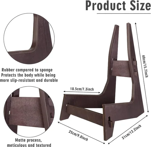 Vista 11 de Soporte de madera para violonchelo con soporte para arco