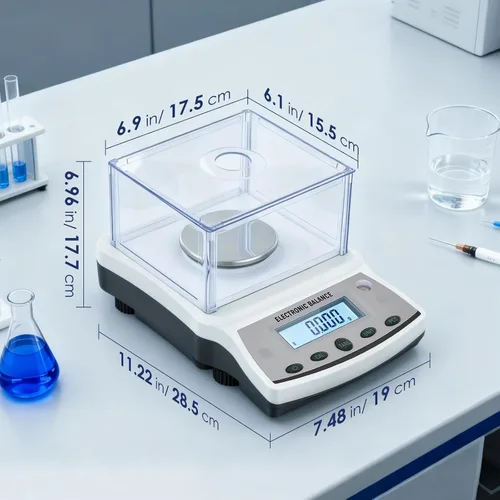 Vista 9 de Antstone Báscula de laboratorio de 17.64 oz x 0.00 oz de precisión científica digital de 1 mg, balanza analítica de precisión de laboratorio