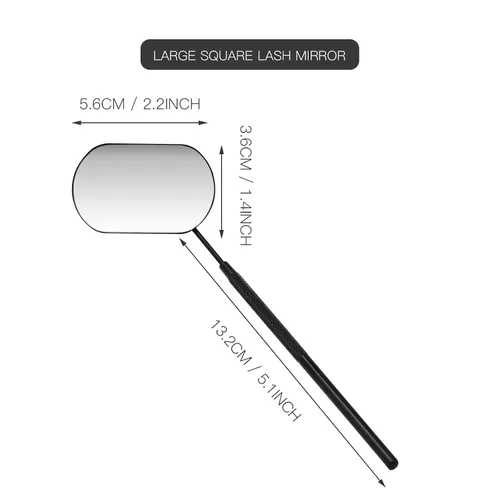 Vista 7 de Espejo para pestañas Pretty memory, espejo grande para pestañas de 2.2 pulgadas para extensiones de pestañas, suministros para extensiones