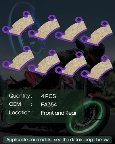 Vista 2 de SCITOO Pastillas de freno de fibra de carbono aptas para Polaris Ranger 400, 04-07 11-12 para Polaris Ranger 500, 14 para Polaris Ranger 570, 06-09