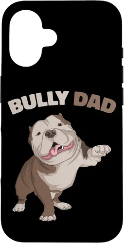 Vista 32 de American Bully Dad Dog Owner Father Funny Men Case for iPhone 17