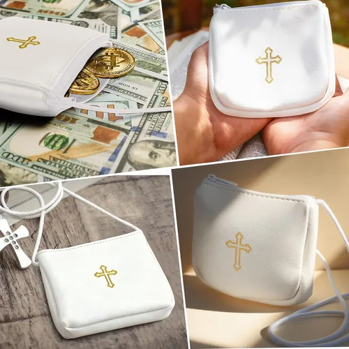 Vista 5 de Funda de cuero para Pyx, estuche de Pyx católico con correa para comunión, sacerdotes anfitriones, diáconos, regalos