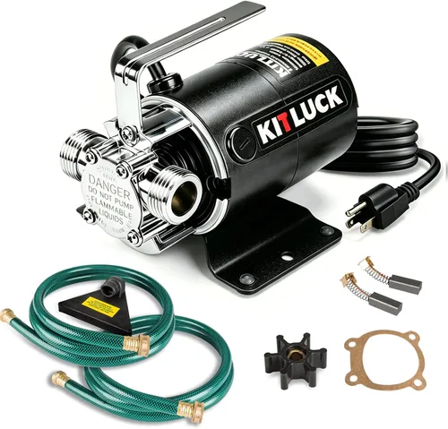 Vista 12 de KITLUCK Bomba de agua sumergible, bomba de sumidero de alto flujo de 1-1/4 HP 4500 GPH con interruptor de flotador, cable de alimentación de 23