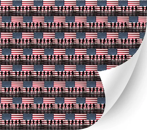 Vista 15 de HTV4U Vinilo de transferencia de calor con estampado American Theme (4 de julio, 13.5 x 12 pulgadas), vinilo para planchar, papel de transferencia