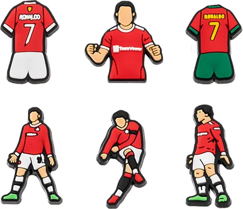 Vista 3 de LOMOYATO Dijes para zapatos de fútbol para croc, accesorios de pulsera, accesorios de decoración de zapatos de fútbol para hombres, mujeres, niños