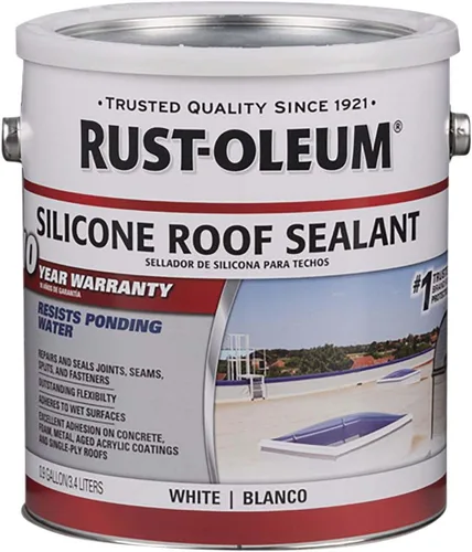 Vista 7 de Rust-Oleum 338726 Sellador de techo de silicona con fibra de 10 años