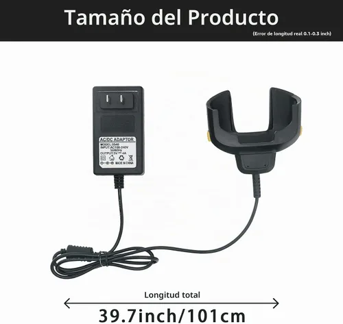 Vista 4 de TC70 TC77 TC72 TC75 TC70X - Cable cargador para escáner Symbol Zebra PDA, 5V4A con cable de 3.4 pies para escáneres de código de barras Android