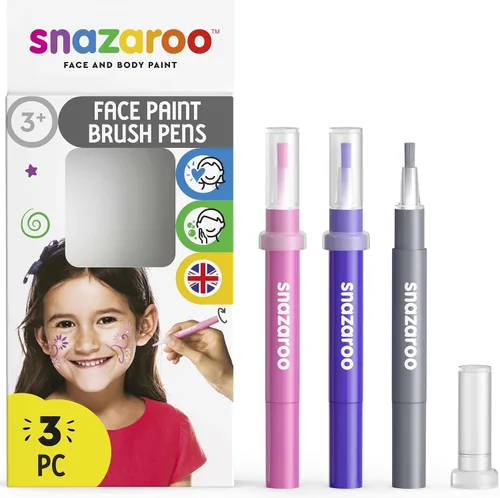Vista 11 de Snazaroo Juego de 5 pinceles de pintura facial, aventura
