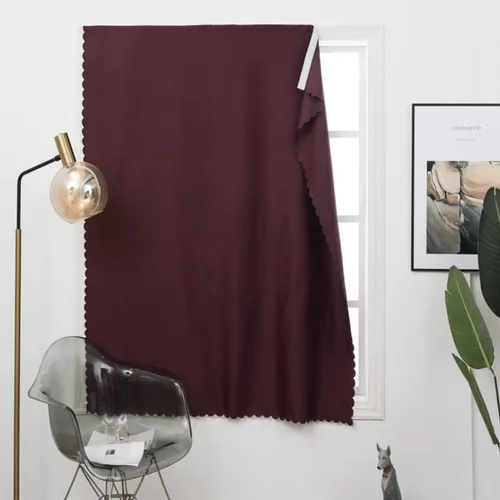 Vista 8 de GYROHOME Cortinas opacas autoadhesivas con diseño superior para ventana de cocina, paneles de cortina con aislamiento térmico y alzapaños sin Beige